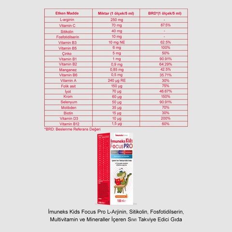 İmuneks Kids Focus Pro